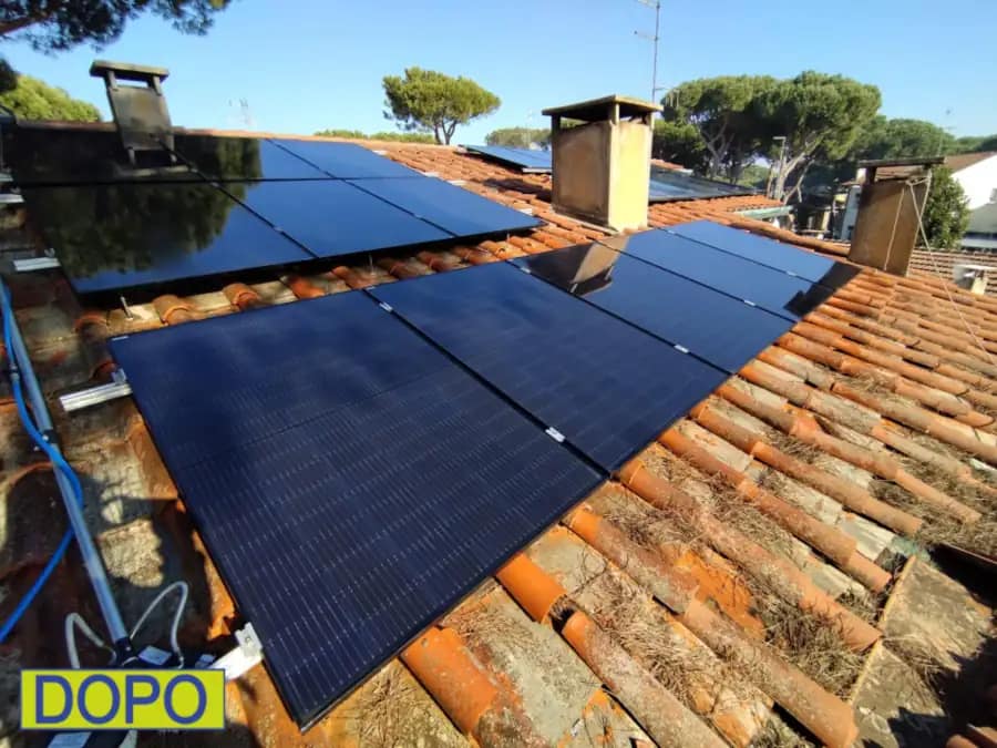Impianto fotovoltaico dopo la manutenzione modena